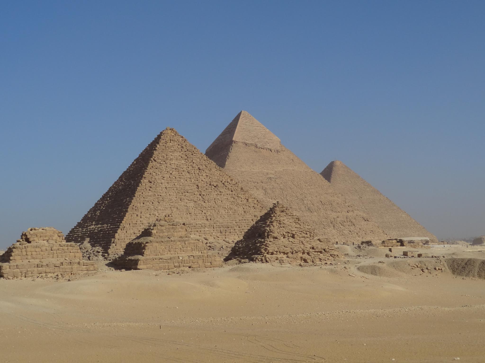 Pirâmides do complexo de Gizé - Acervo pessoal.